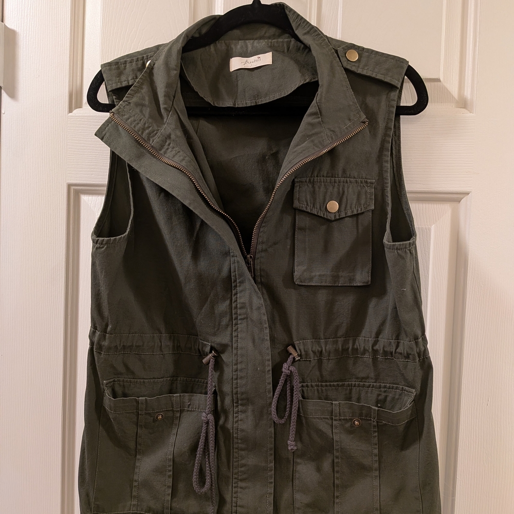 Freebird Olive Green Utility Vest